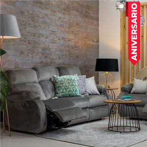 Sofa atlanta 3 puestos. 2 reclinables eléctricos