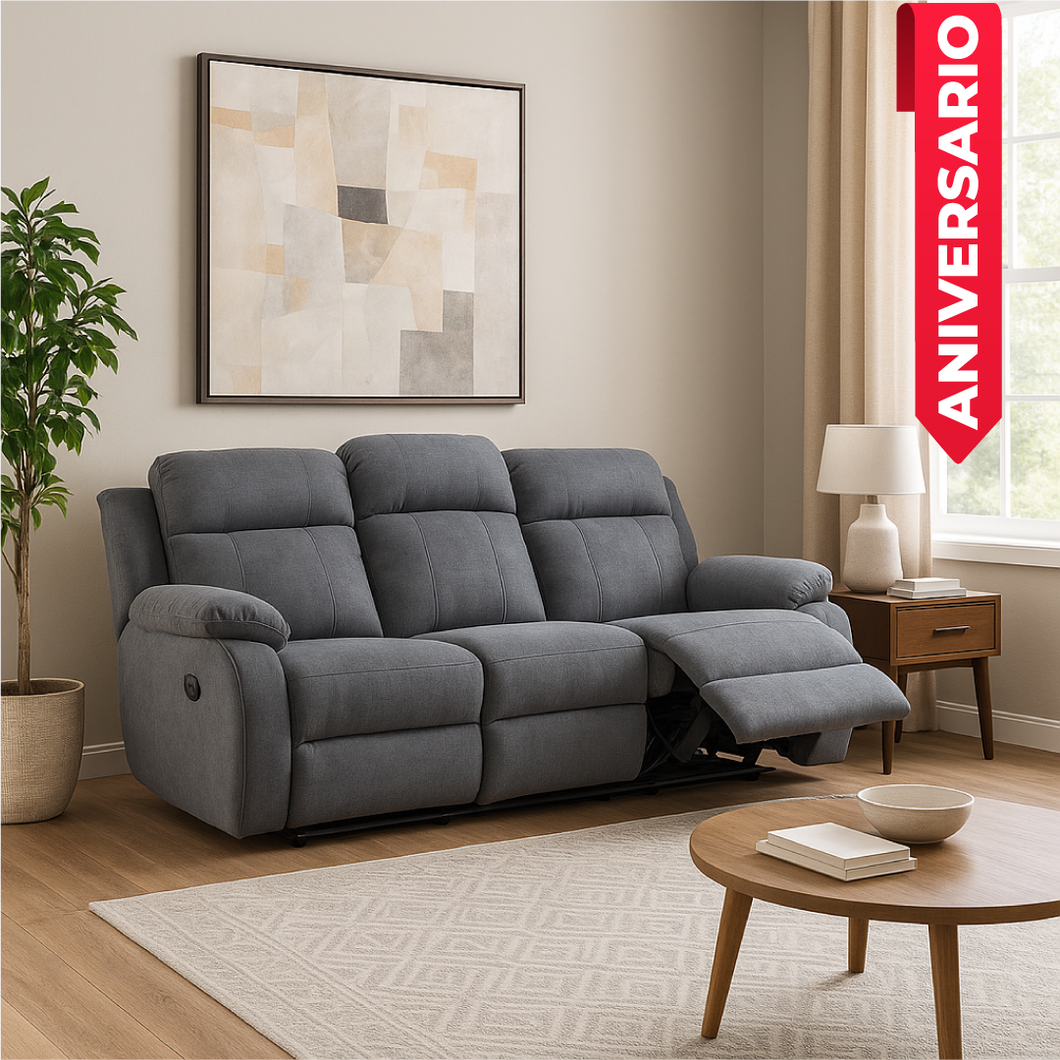 Sofa atlanta 3 puestos 2 reclinables manual