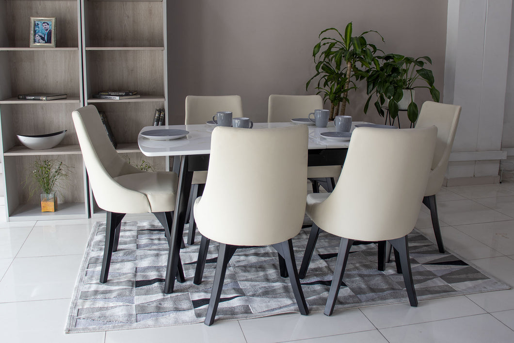 Comedor extensible toronto + 6 sillas dacia