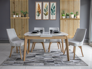 Comedor extensible toronto natural + 6 sillas dacia