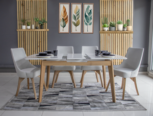 Comedor extensible toronto natural + 6 sillas dacia