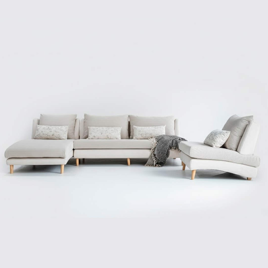 Sala Verona Sofá 3 pts + Poltrona + Chaise Lounge