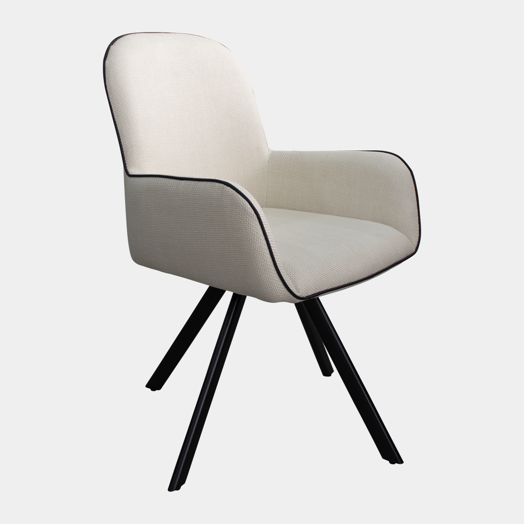 Silla de comedor giratoria castello beige