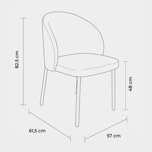 Silla de comedor tapizada Lisboa beige