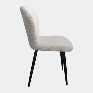 Silla de comedor tapizada Taylor blanca