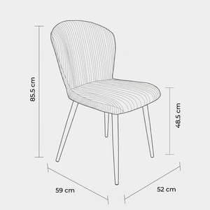 Silla de comedor tapizada Taylor gris