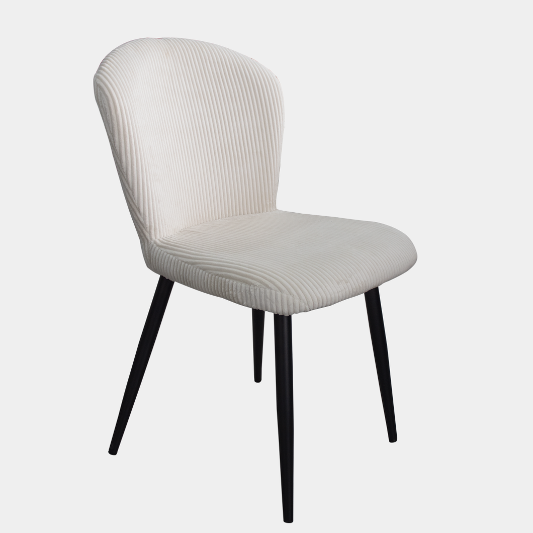 Silla de comedor tapizada Taylor blanca